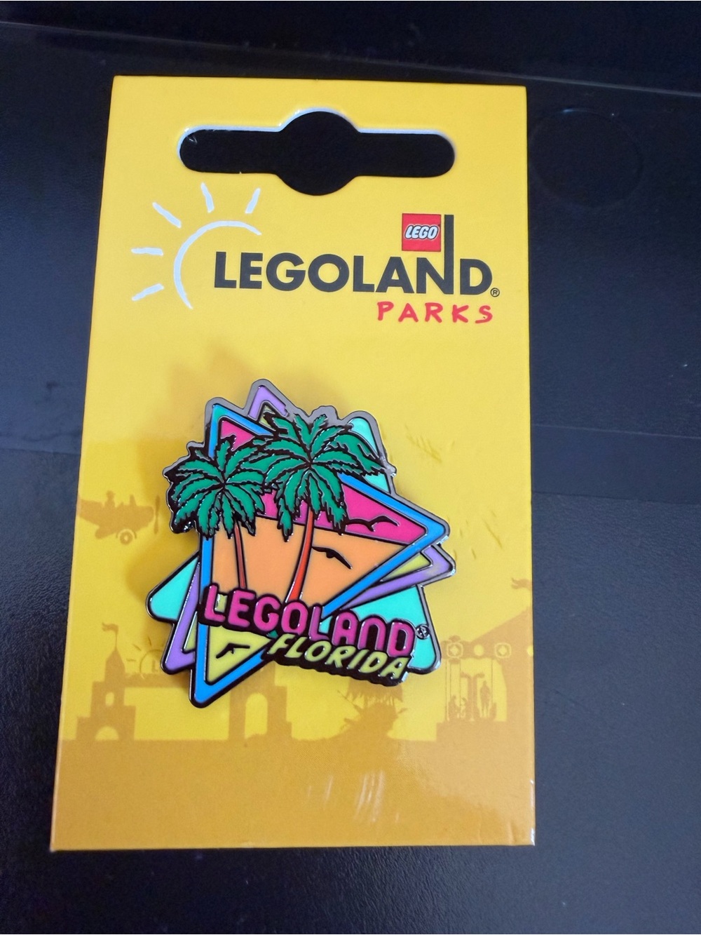 Legoland LEGO Florida Colorful Palm Tree Enamel Pin - Collectible Tradable